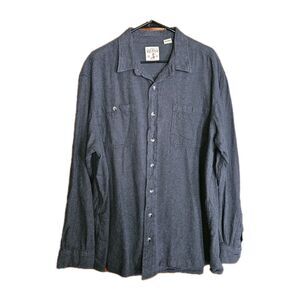 Red‎ Head Brand Co Mens 2XL 2TG Gray Flannel Shirt Button Down Long Sleeve